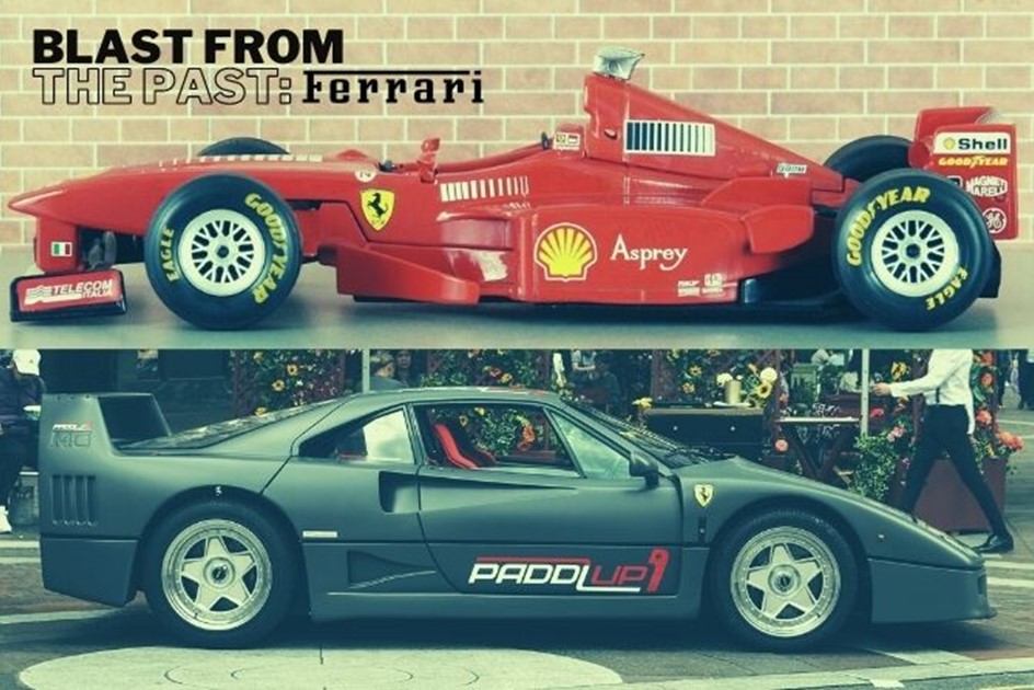 A Ferrari F1 car and F40 road car
