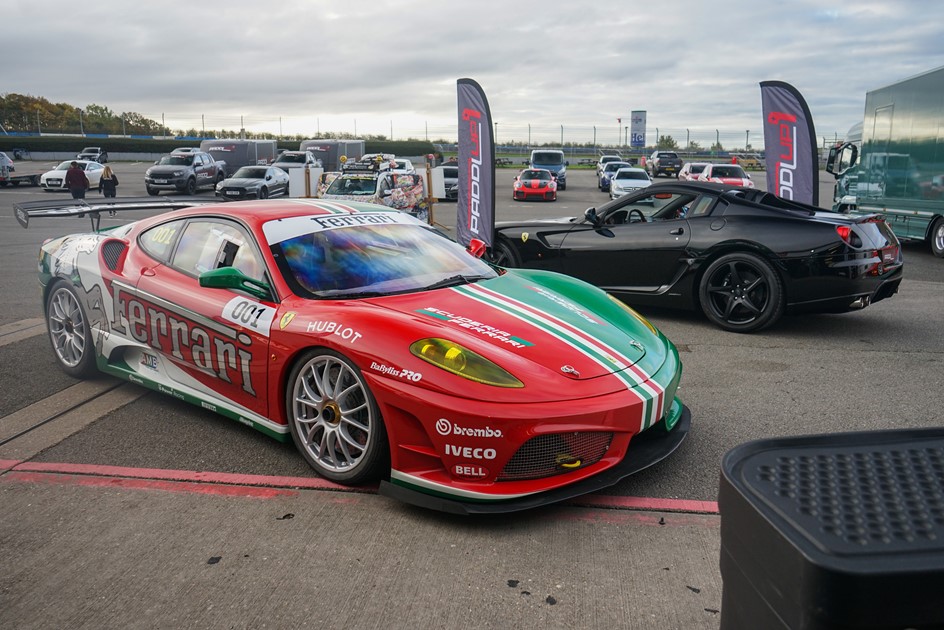A Ferrari F430 Challenge at the PaddlUp Donington Park track day