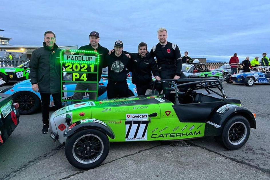 The PaddlUp Lovecars Caterham team at Race of Remembrance 