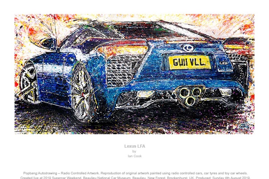 PopBangColour (Ian Cook) artwork: Lexus LFA