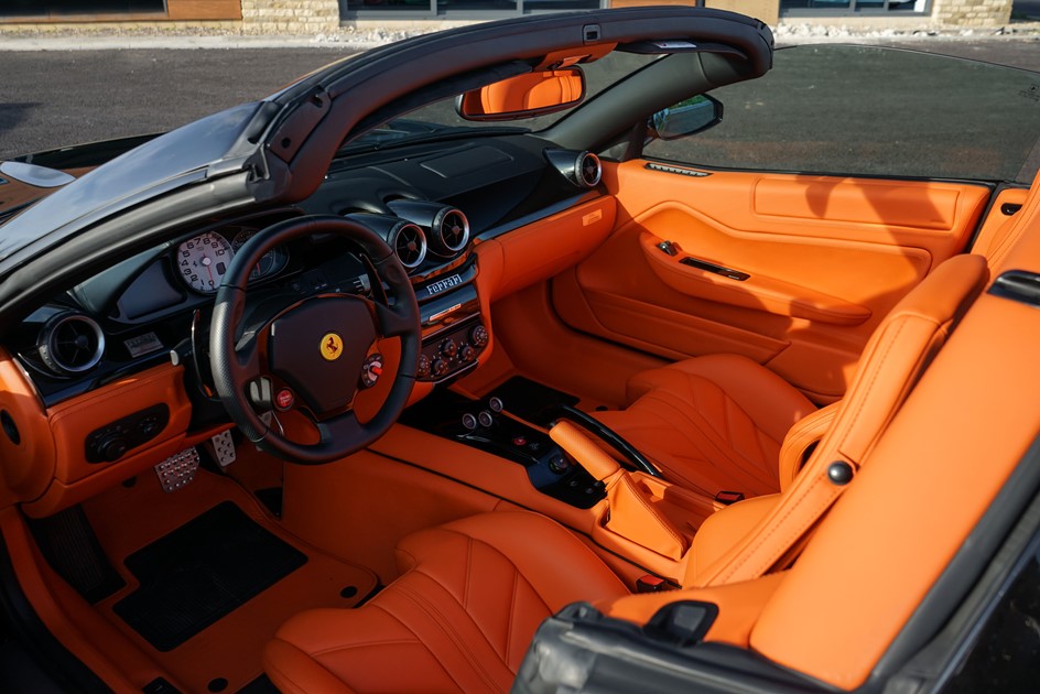 The stunning interior of the Ferrari 599 SA Aperta