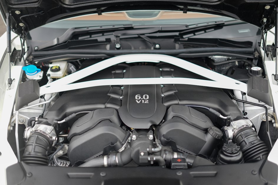 The Aston Martin Vanquish S Ultimate's V12 engine