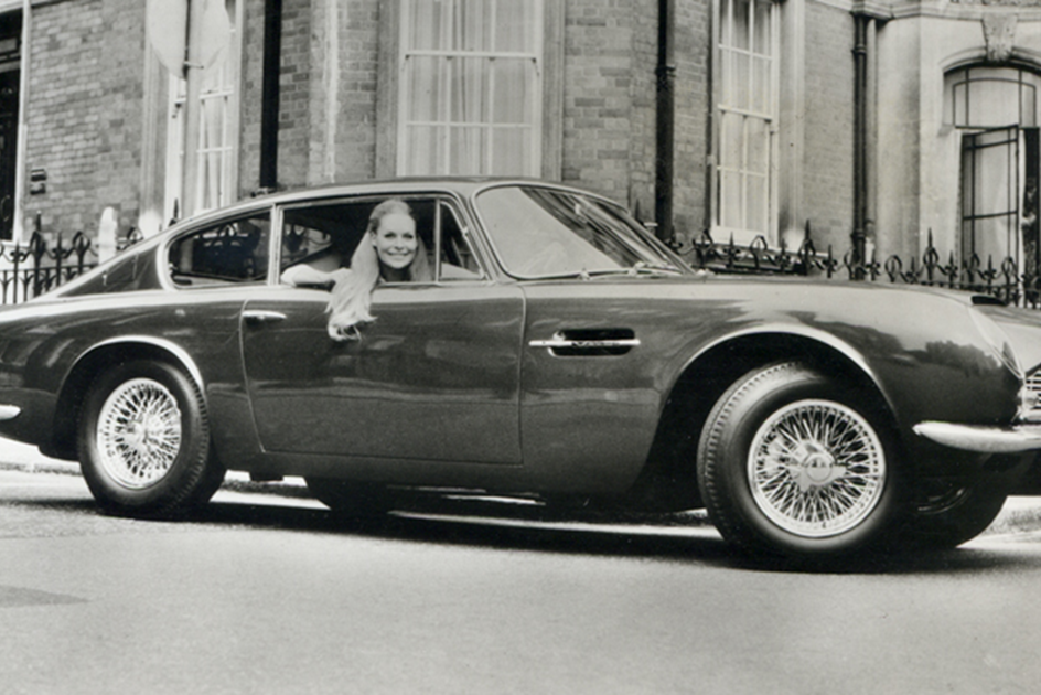 Tiggy in her Aston Martin DB6